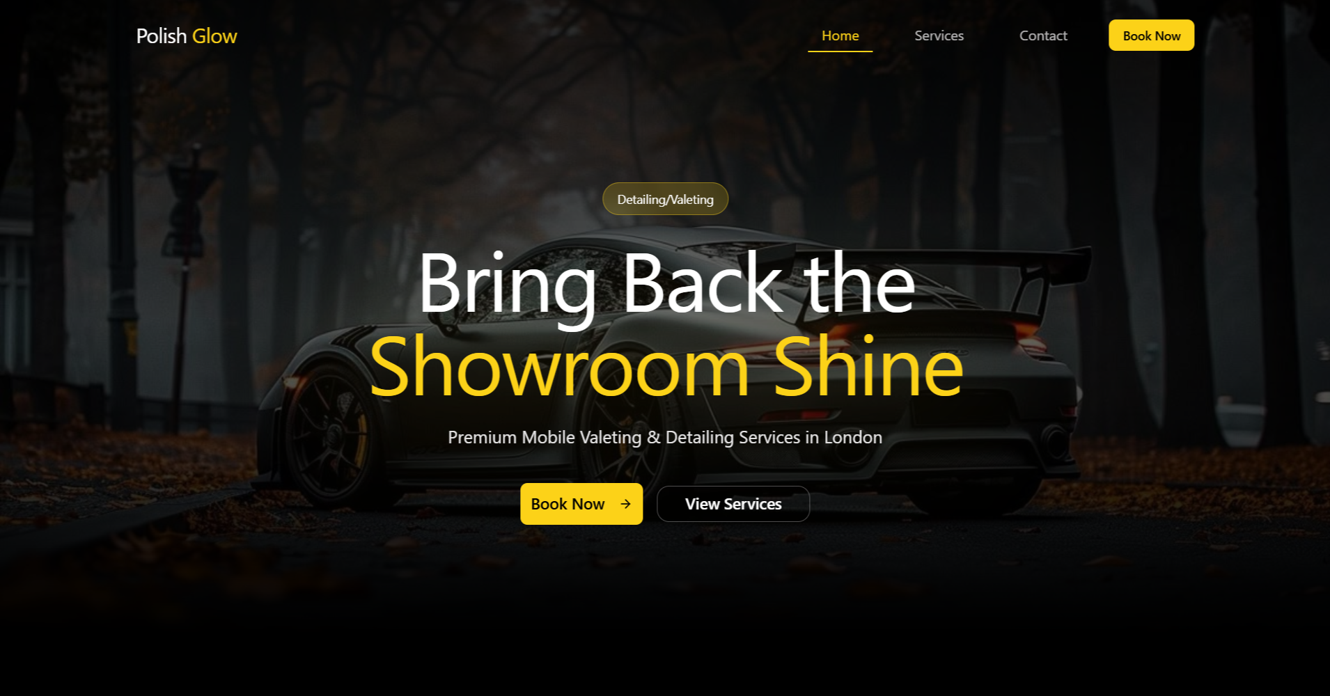 Polish Glow website designed by The Weblix