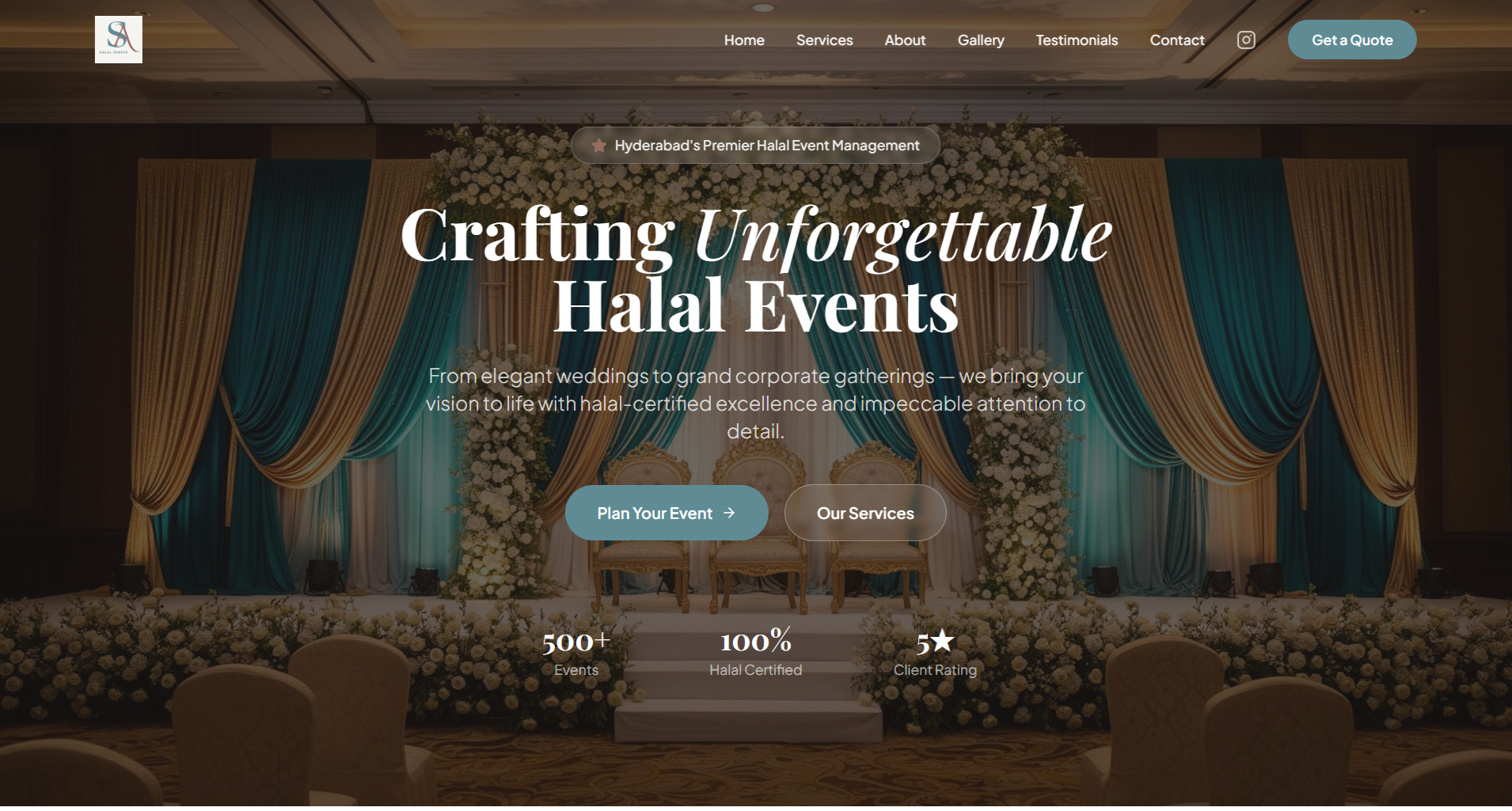 Sa Halal Events website designed by The Weblix
